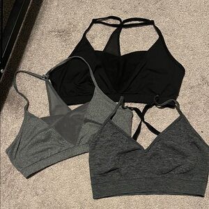 Women's Intimates Set - Black and Gray Bralettes